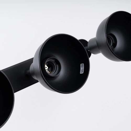 Stropní svítidlo ELBA 3 černé loftové kovové do obýváku a jídelny SOLLUX LIGHTING