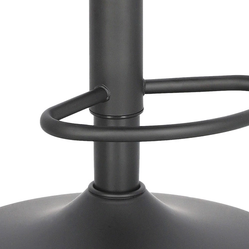 Barová židle Dafne VIC černý samet s opěradlem, výškově nastavitelná, otočná ke kuchyňské lince a ostrůvku