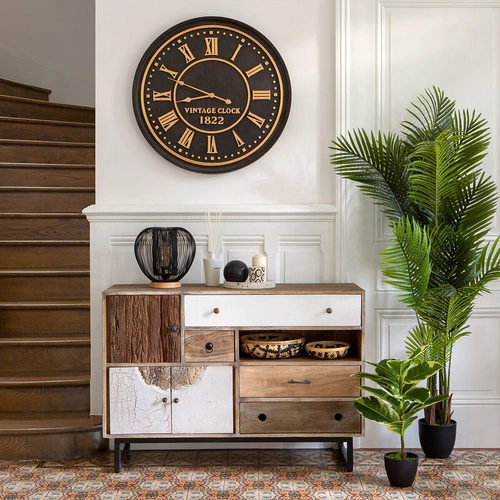 Rustikální dřevěná komoda s šuplíky Koval multicolor do obýváku 115 cm Atmosphera