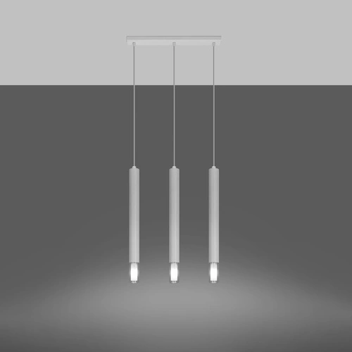 Závěsné svítidlo Wezyr 3 bílé moderní trojité do obýváku, jídelny nebo nad kuchyňský ostrůvek