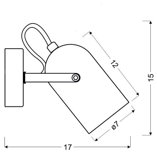 Moderní nástěnné svítidlo Gray kovové šedé s nastavitelným stínidlem do ložnice a obývacího pokoje CANDELLUX