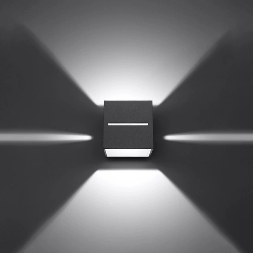 Moderní nástěnné svítidlo Lobo šedé hliníkové do obýváku a ložnice Sollux Lighting