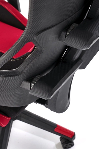 Ergonomická otočná herní židle Abruzzi s opěrkou hlavy červená/černá k psacímu stolu