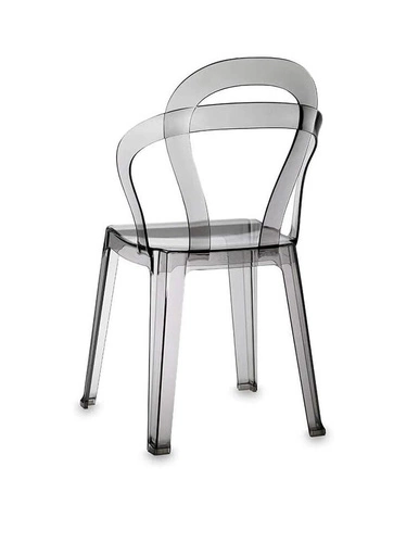 Jídelní a zahradní židle Titi SCAB Design průhledná kouřová stohovatelná polykarbonát glamour
