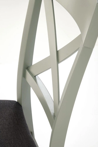 Dřevěná jídelní židle Tutti Intesi moderní zeleně čalouněná do jídelny a obýváku