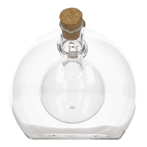 Skleněná láhev 2v1 na olej a ocet 480 ml kulatá moderní 5five simply smart