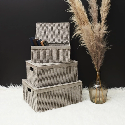 Sada 3 košů na kufry přírodní