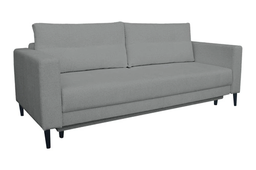 Rozkládací pohovka Lara pro 3 osoby s úložným prostorem a funkcí spaní šedá do obýváku