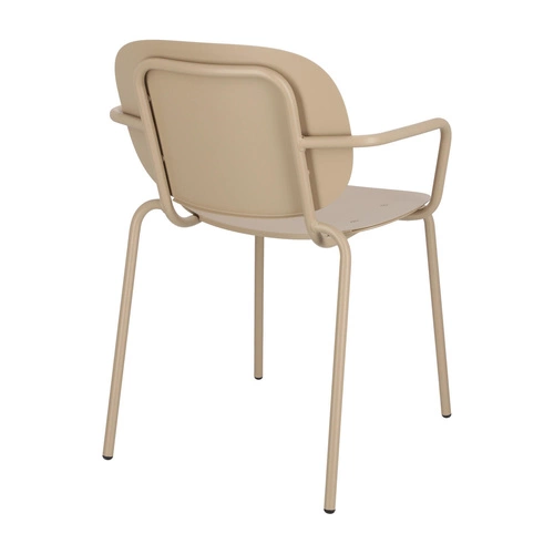 Kovová zahradní židle s područkami Si-Si Arm SCAB Design béžová na terasu