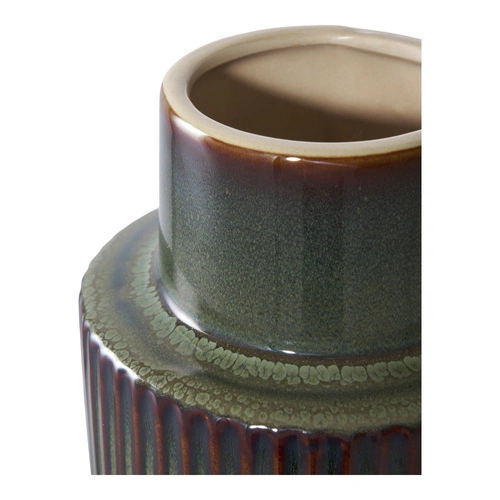 House Nordic keramická váza zelenohnědá 30 cm dekorativní do obýváku