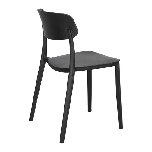 Zahradní židle Nopie Simplet černá z plastu moderní stohovatelná snadno čistitelná