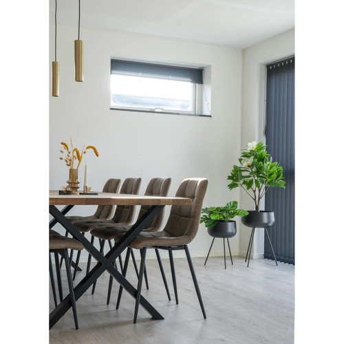 Jídelní stůl Toulon dubový 100x300 loftový na černých nohách