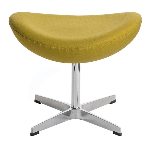 Otočná čalouněná podnožka Egg světle žlutý kašmír moderní do obýváku D2.DESIGN