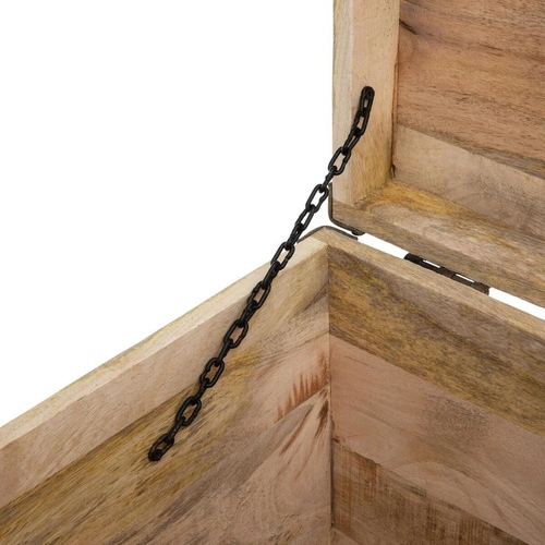 Hnědý čtvercový taburet se schovkou Colonial Atmosphera do obýváku a předsíně 49 cm