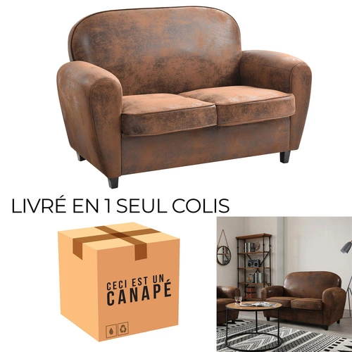 Klubová pohovka Vintage hnědá