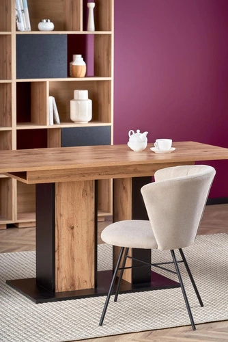 Skládací stůl Midalo dub wotan/černý