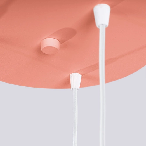 Závěsné svítidlo HALO 3P moderní skleněné broskvové do obýváku a kuchyně