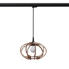 Závěsná lampa MANDELINO přírodní dřevo E27 #B