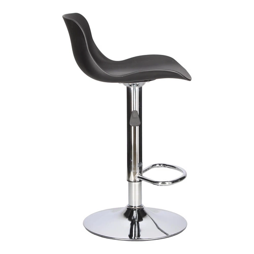 Barová židle s opěrkou Inge černá otočná výškově nastavitelná moderní do kuchyně a k ostrůvku Intesi