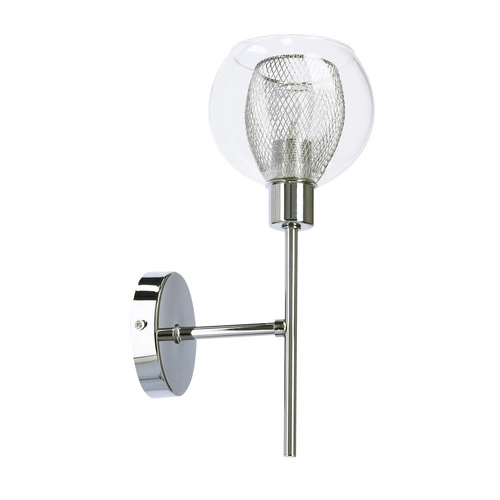 Nástěnné svítidlo Ozzo 1x40W E14 chromové čiré stínidlo