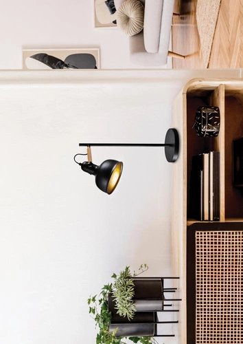 Moderní černá kovová stolní lampa Reno s nastavitelnou výškou do ložnice a obývacího pokoje 56 cm