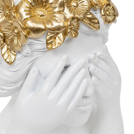 Dekorační soška hlava ženy Atmosphera bílá glamour do obýváku nebo jako dárek 22 cm