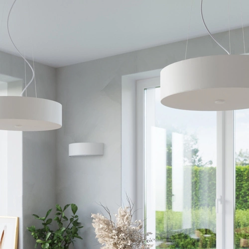 Stropní svítidlo bílé kulaté Skala 30 moderní do obýváku kuchyně a ložnice