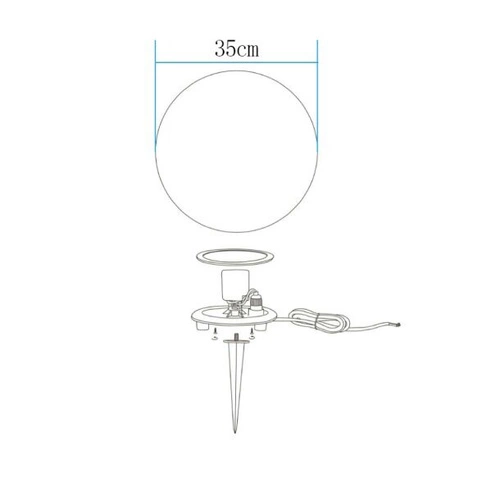 Zahradní lampa koule BALL S bílá 35 cm