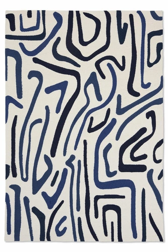 Venkovní koberec na terasu Synchronic Japanese Ink Origami 250x350 moderní snadno čistitelný