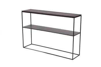 Přístavný konzolový stolek STAM 280 černý dub moderní s policí do obývacího pokoje a předsíně NORDIFRA