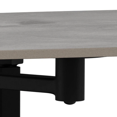 Konferenční stolek Carballo šedý obdélníkový loftový se sedákem