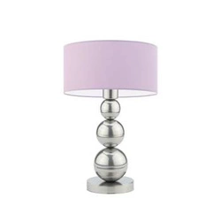 Noční lampička HONOLULU moderní fialová s látkovým stínidlem do ložnice a obýváku Lysne 41 cm
