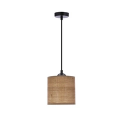 Závěsná lampa Legno black 15 1x40W E27 stínidlo z ořechového dřeva