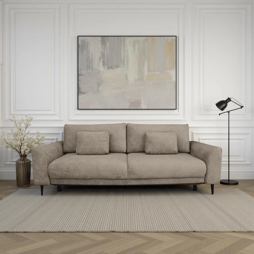 Moderní rozkládací pohovka Ferrero s funkcí spaní pro 3 osoby šedá do obýváku