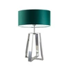 Noční lampička Thor moderní se zeleným stínidlem a stříbrnou základnou 61 cm