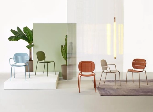 Černá kovová židle Si-Si SCAB Design moderní na zahradu, terasu a balkon stohovatelná