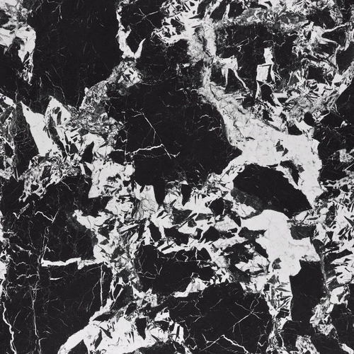 Jídelní kulatý stůl Gives černý mramor 120 cm moderní na jedné noze Intesi