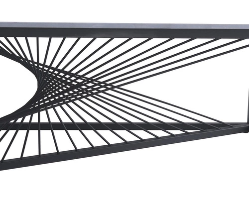 Konferenční stolek Infinity obdélníkový mramorový šedý moderní loft do obýváku 120x60 cm