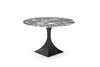 Jídelní kulatý stůl Gives černý mramor 120 cm moderní na jedné noze Intesi