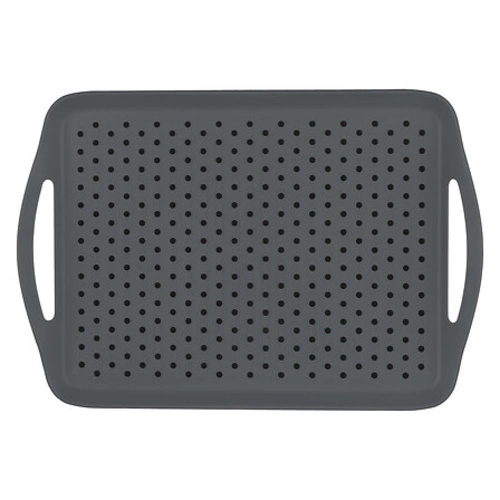Protiskluzový podnos 45x32 cm šedý