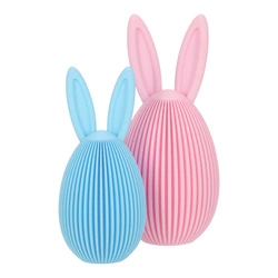 Sada 2 pastelových velikonočních figurek vajíček Intesi na stůl nebo komodu 17 cm