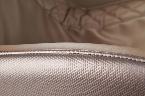 Masážní křeslo Daromir ekokůže béžové moderní relaxační do obýváku Intesi