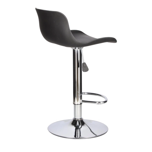 Barová židle s opěrkou Inge černá otočná výškově nastavitelná moderní do kuchyně a k ostrůvku Intesi