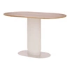 Jídelní stůl Maxim Intesi moderní oválný dubový dekor bílý na jedné noze 120x70 cm