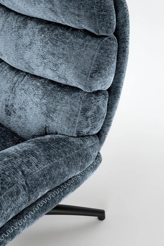 Relaxační křeslo Beltine Intesi s podnožkou modré do obýváku moderní látka