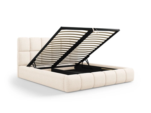 Čalouněná postel Bellis 180x200 béžová s úložným prostorem moderní glamour