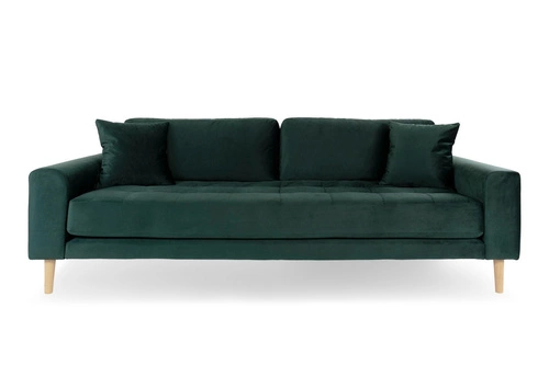 Pohovka Lido 3 láhev zelená/přírodní nohy