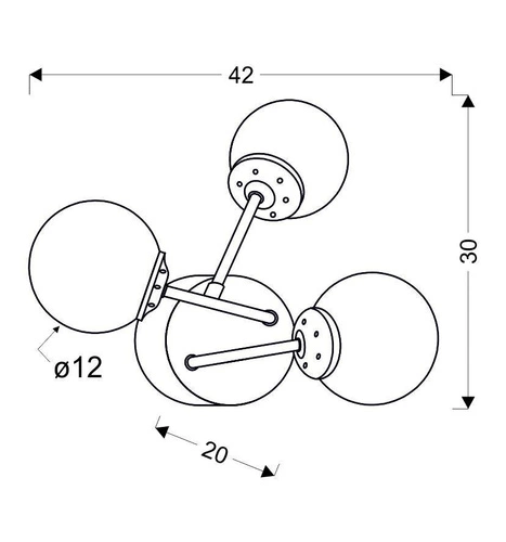 Nástěnné svítidlo Best 2 klasické chromované skleněné tříramenné do obýváku a ložnice CANDELLUX