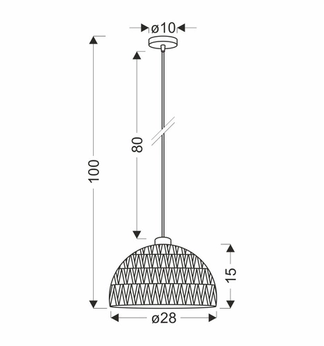 Závěsná lampa Balli černá 1x40W E27 stínidlo béžová