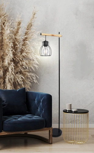 Stojací lampa Bernita 1x60W E27 černá